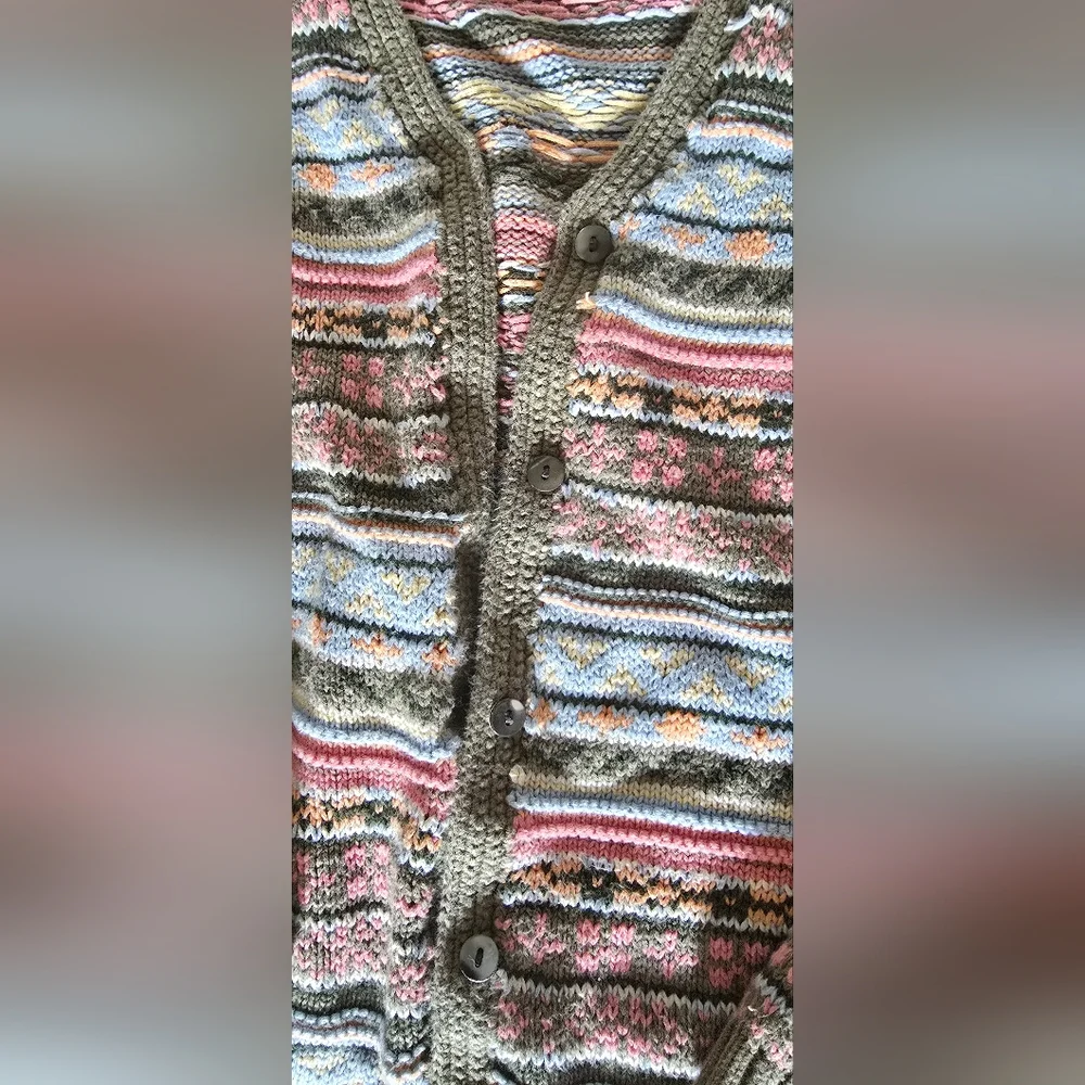 Vintage Eddie Bauer Multicolor Knit Sweater - Picture 4 of 4